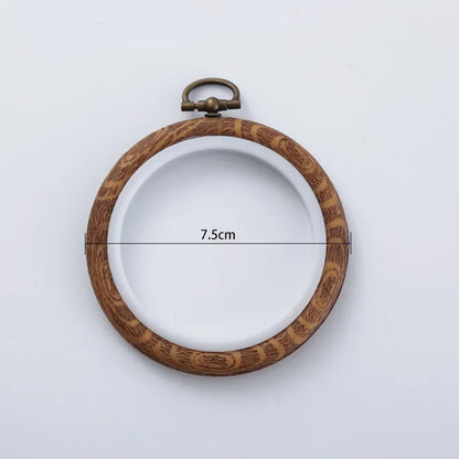 Imitated Wood Round,Oval Different Size Decorative Cross Stitch Hoop Ring Frame Embroidery Frame Circle Hanging Arts Ornament