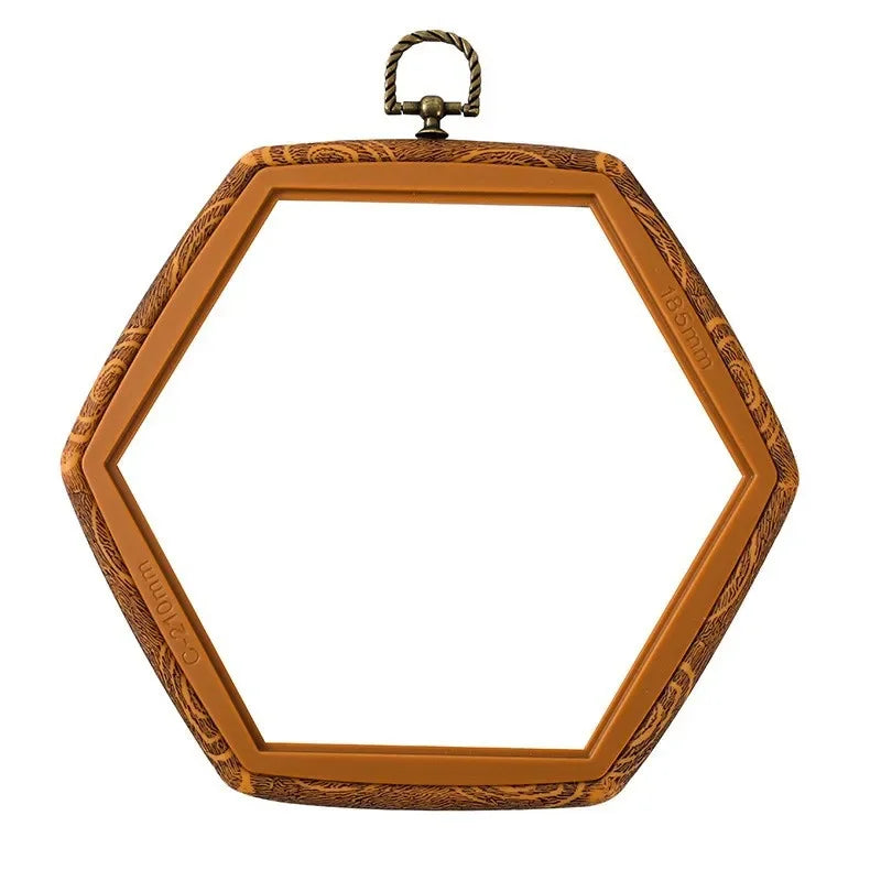 Imitated Wood Round,Oval Different Size Decorative Cross Stitch Hoop Ring Frame Embroidery Frame Circle Hanging Arts Ornament