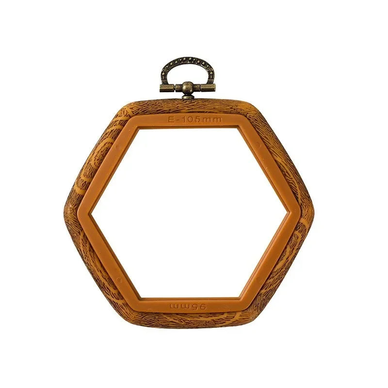 Imitated Wood Round,Oval Different Size Decorative Cross Stitch Hoop Ring Frame Embroidery Frame Circle Hanging Arts Ornament