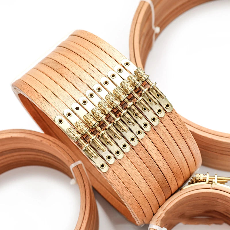 3-12 Inch Wooden Embroidery Frame Oval Embroidery Hoop Ring Cross Stitch Machine DIY Needlecraft Household Sewing Tool