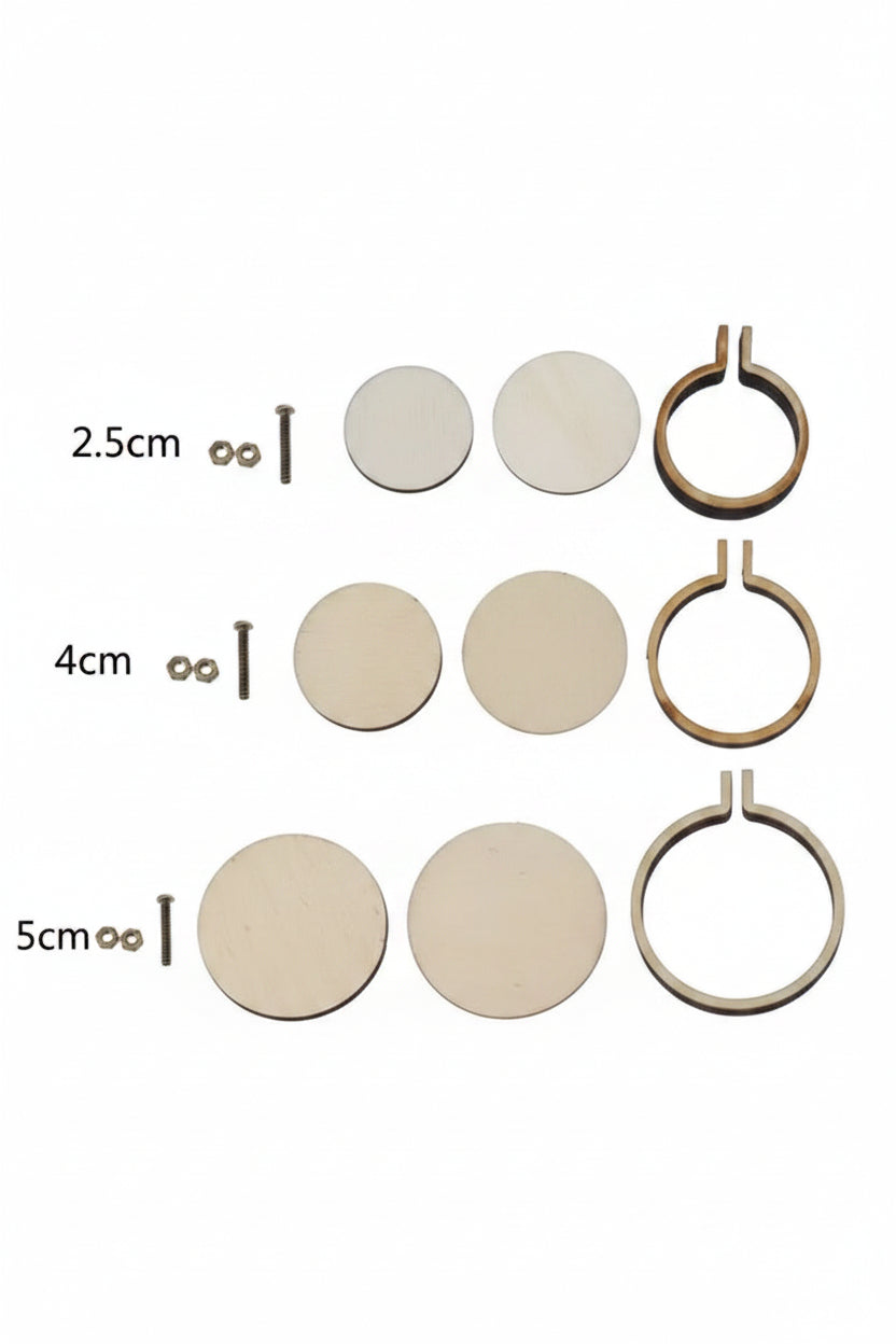 DIY Wooden Cross Stitch Hoop Mini Ring Embroidery Circle Sewing Kit Frame Craft