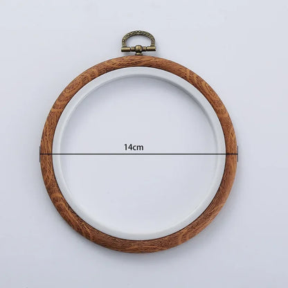Imitated Wood Round,Oval Different Size Decorative Cross Stitch Hoop Ring Frame Embroidery Frame Circle Hanging Arts Ornament