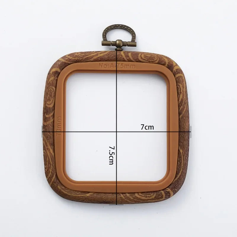 Imitated Wood Round,Oval Different Size Decorative Cross Stitch Hoop Ring Frame Embroidery Frame Circle Hanging Arts Ornament