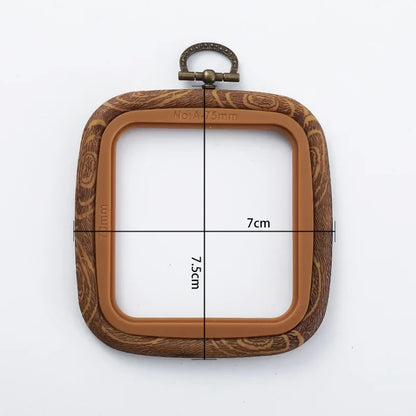 Imitated Wood Round,Oval Different Size Decorative Cross Stitch Hoop Ring Frame Embroidery Frame Circle Hanging Arts Ornament