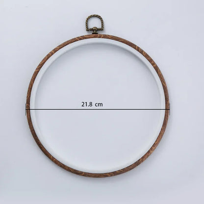 Imitated Wood Round,Oval Different Size Decorative Cross Stitch Hoop Ring Frame Embroidery Frame Circle Hanging Arts Ornament
