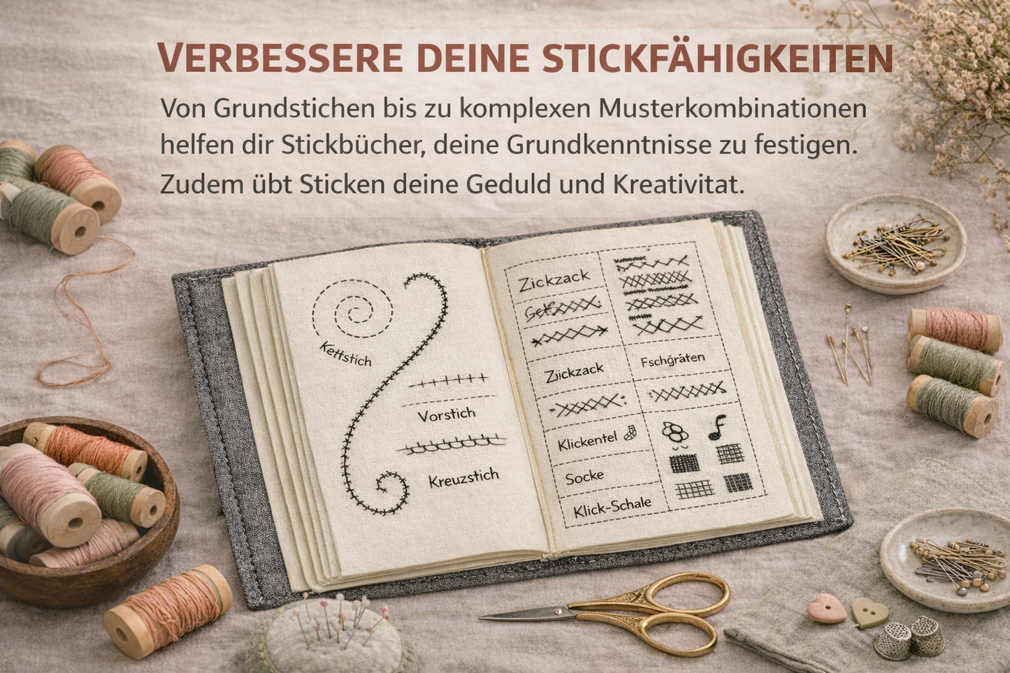 StitchBook – Alles zum Sticken in einem Buch