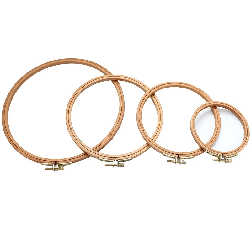 3-12 Inch Wooden Embroidery Frame Oval Embroidery Hoop Ring Cross Stitch Machine DIY Needlecraft Household Sewing Tool