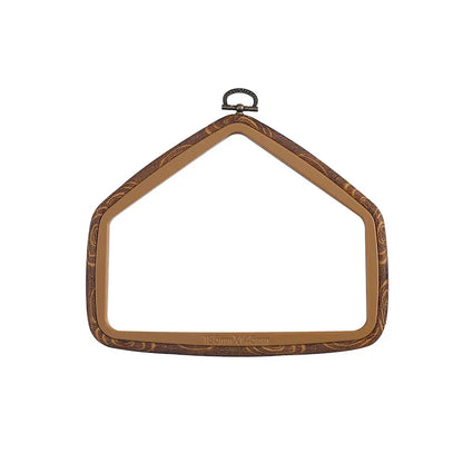 Imitated Wood Round,Oval Different Size Decorative Cross Stitch Hoop Ring Frame Embroidery Frame Circle Hanging Arts Ornament